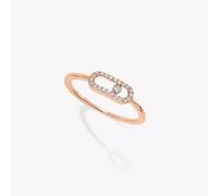 18ct Rose Gold Move Uno Diamond Ring - Ring Size N