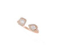 18ct Rose Gold My Twin 0.45cttw Diamond Ring - Ring Size O