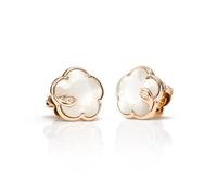 18ct Rose Gold Petit Joli Lunaire Diamond & Mother Of Pearl Stud Earrings