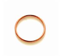 18ct Rose Gold Plated Sterling Silver Vermeil 1.2mm Halo Band Ring (Z+2 1/2)