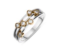 18ct White Gold 0.20ct Diamond Three Row Ring - TITLE White Gold 00001287