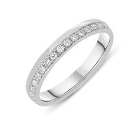 18ct White Gold 0.22ct Diamond Channel Set Wedding Half Eternity Ring - K