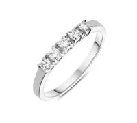 18ct White Gold 0.24ct Diamond Five Stone Half Eternity Ring - M 00002392