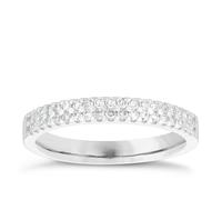 18ct White Gold 0.25ct Diamond Double Row Wedding Ring