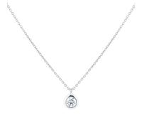 18ct White Gold 0.30ct Diamond Bezel Pendant