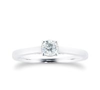 18ct White Gold 0.33ct Diamond Ring - Ring Size O