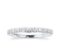 18ct White Gold 0.33cttw Diamond Band - Ring Size O