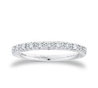 18ct White Gold 0.33cttw Round Brilliant Cut Diamond Band - Ring Size O