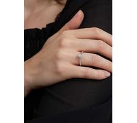 18ct White Gold 0.50ct Lab Created Diamond Peaked Band Solitaire Ring 5mm Natural