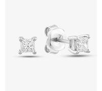 18ct White Gold 0.60ct Princess Cut Stud Earrings PCE60 18WG