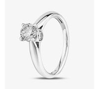 18ct White Gold 1.00ct Diamond Bridge Accent Solitaire Ring THR17230-100 P