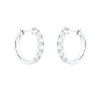18ct White Gold 1.00ct Diamond Round Hoop Earrings