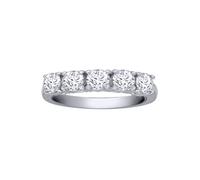 18ct White Gold 1.25ct Diamond 5 Stone Pentalogy Eternity Ring - 18R949-125 Jewelco London White Q