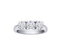 18ct White Gold 1.5ct Diamond 3 Stone Uniform Trilogy Ring 5mm - 18R945-150 Jewelco London White U