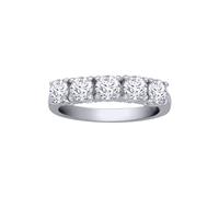 18ct White Gold 1.5ct Diamond 5 Stone Pentalogy Eternity Ring - 18R949-150 Jewelco London White Q