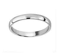 18ct White Gold 2.5mm Standard Modern Court Court Wedding Ring - Ring Size V