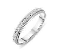 18ct White Gold 3mm Illusion Cut Eternity Ring - K 1/2
