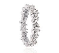 18ct White Gold Baguette & Brilliant Cut Diamond Eternity Ring - Ring Size L