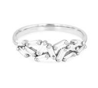 18ct White Gold Chevron Fireworks Ring - Ring Size M