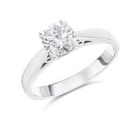 18ct White Gold Diamond Solitaire Engagement Ring - 1ct - F/I2 - H10102