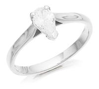 18ct White Gold Diamond Solitaire Engagement Ring - 41pts - I/SI2 - H04517