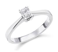 18ct White Gold Diamond Solitaire Engagement Ring - 57pts - G/I1 - H05471