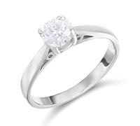 18ct White Gold Diamond Solitaire Engagement Ring - 70pts - G/I1 - H07172