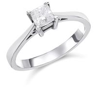 18ct White Gold Diamond Solitaire Engagement Ring - 74pts - G/I1 - H07395