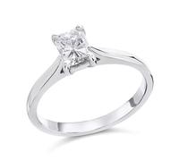 18ct White Gold Diamond Solitaire Engagement Ring - 77pts - G/I1 - H07466