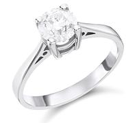 18ct White Gold Diamond Solitaire Engagement Ring - 90pts - G/I2 - H0977