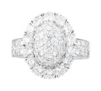 18ct White Gold Dome Van Cleef & Arpels Diamond Ring - Ring Size K