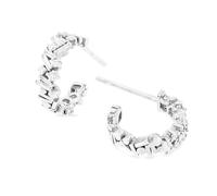 18ct White Gold Fireworks Small Mix 0.33cttw Diamond Hoop Earrings