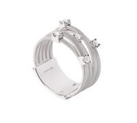18ct White Gold Goa Collection Five Strand 0.15ct Diamond Ring - Ring Size L
