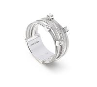 18ct White Gold Goa Collection Five Strand Diamond & Pave Ring - Ring Size M