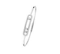 18ct White Gold Move Classique 0.56cttw Diamond Pave Bangle