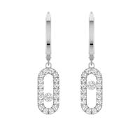 18ct White Gold Move Uno Drop 0.19cttw Diamond Earrings