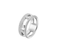 18ct White Gold Romane Pavé 0.65ct Diamond Ring - Ring Size M