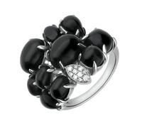 18ct White Gold Whitby Jet Diamond Multi Shape Stone Ring D - Q 244296