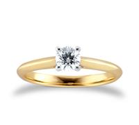 18ct White & Yellow Gold 0.40ct Diamond Ring - Ring Size D.5