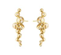 18ct Yellow Gold & 0.08ct Diamond Moonlight Grapes Earrings