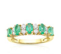 18ct Yellow Gold 0.20ct Diamond Oval Cut Eternity Ring