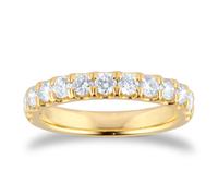 18ct Yellow Gold 1.00cttw Brilliant Cut Diamond Claw Set Eternity Ring - Ring Size Q