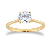 18ct Yellow Gold 1.00cttw Brilliant Cut Diamond Solitaire Engagement Ring - Ring Size Q