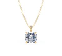 18ct Yellow Gold 1.50cttw Asscher Cut Lab Grown Diamond Pendant