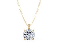 18ct Yellow Gold 1.50cttw Cushion Cut Lab Grown Diamond Pendant