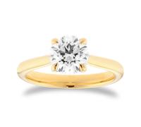 18ct Yellow Gold 1.50cttw Round Brilliant Cut Lab Grown Diamond Solitaire Engagement Ring - Ring Size O