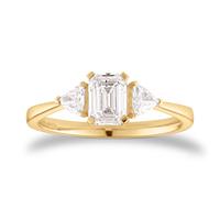 18ct Yellow Gold 1.75cttw GIA Three Stone Diamond Engagement Ring - Ring Size M
