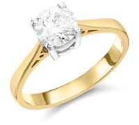 18ct Yellow Gold 1 Carat Diamond Solitaire Engagement Ring - G/I3 - H10137