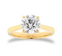 18ct Yellow Gold 2.00cttw Round Brilliant Cut Lab Grown Diamond Solitaire Engagement Ring - Ring Size Q