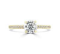 18ct Yellow Gold 2ct Round Brilliant Cut Laboratory Grown Diamond Solitaire With Diamond Shoulders - P BNNC-122/P